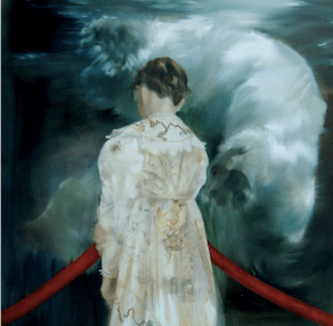 Sarah McRae Morton, Tow the Rope, Sew the Map, 2018, oil on linen, 33 x 33 inches